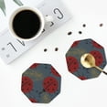 thumbnail image 4 of Sigee Ladybug for Water-Resistant, Heat-Resistant, Non-Slip Leather Coasters Set, Ideal for Coffee Table, Office, Bar, Home Decor-Octagon, 4 of 6