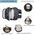 thumbnail image 3 of FORMRS Unisex School Backpack 17" Student Travel Bag with Laptop Compartment, Red Fireworks Pattern, 3 of 7