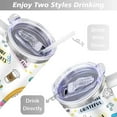 thumbnail image 5 of 40oz Gifts Stainless Steel Flip Straw Tumbler Spill Proof Travel Cup Double Wall Vacuum Insulated Coffee Mug with Handle, 5 of 6