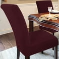 thumbnail image 2 of PiccoCasa Stretch Polyester Spandex Chair Cover, Burgundy L, 2 of 6