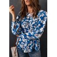 thumbnail image 3 of ABPHQTO Blusa Babydoll Manga Abullonada Con Estampado Floral Azul De Mujer, 3 of 5