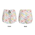 thumbnail image 3 of Balery Retro Floral Pantalones cortos deportivos para mujer con forro y dos bolsillos, elásticos, para entrenamiento, gimnasio, yoga-X-Large, 3 of 7