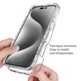 thumbnail image 4 of Clear Case for iPhone 16 Pro Max, Shockproof Hybrid Phone Bumper Cover, Solid Color Hard PC Flexible TPU Frame Anti-Scratch Non-Yellowing Transparent Case for iPhone 16 Pro Max, Purple, 4 of 6