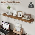 thumbnail image 3 of 36inch Floating Shelves Set of 2, Long Wood Wall Mounted Shelves for Wall Decor & Storage, Modern Floating Wall Shelves for Bedroom Bathroom Living Room, 3 of 6