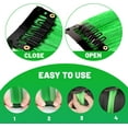 thumbnail image 3 of LAICAIW Rallonges de Cheveux Colorées de 22 Pouces, Postiche Lisse, Mèches de Fête Multicolores à Clipser, Rallonges de Cheveux Synthétiques (10 Pcs Vert), 3 of 6
