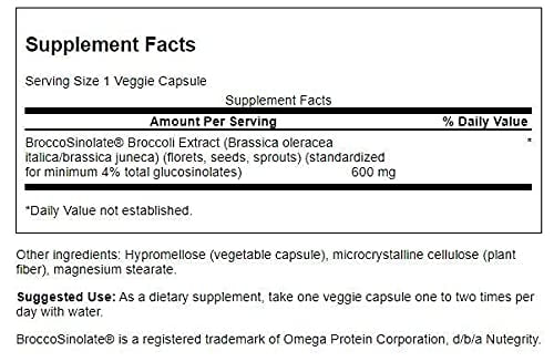 Swanson BROCCOLI W/GLUCOSINOLATES 120VEGAN C