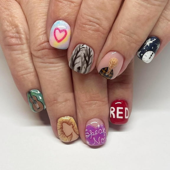 Cute Medium Press on Nails Square French Tip Fake Nails Red Full Cover False Nails with Bow Pearls Designs Glossy Glue on Nails Stick on Nails Handmade Acrylic Nails for Women Girls 24Pcs s10 24