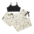 thumbnail image 2 of WCJM Women E Printing Sleepwear Set Pajamas Sleeveless Shorts Underwer Slim Sleepwear Set Women Pajamas Women Pajamas Cute Tank and Shorts Set Soft Pjs Sleepwear Loungewear, 2 of 3