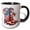Black/White, variant on 3drose, Fourth of July Patterned Boots with Flowers, 11oz Mug