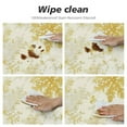 thumbnail image 4 of Nawypu Fitted Tablecloth for Round Table,Christmas Golden Snowflake Seamless White Table Cover with Elastic Edge Waterproof Table Cloth,Winter Gold Foil Circle Table Covers for Kitchen Indoor, 4 of 7