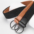thumbnail image 6 of Byfri 2Pcs Rattan Braided Black Coffee Woven Boho Belts 110cm Belts for Women Dresses Shirts Pants, 6 of 7
