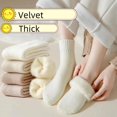 thumbnail image 2 of Women Socks Wool Autumn Winter Warm Snow Thick Plush Hairy Soft Postpartum Stockings Floor Sleep Socks, 2 of 9
