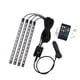 thumbnail image 1 of Riwesomey Tiras de luces LED para coche, Interior debajo del salpicadero, ventana trasera, Control remoto, lámpara de ambiente, sonido activado, Bombillas para automóviles 48smd Feuerzeuganschluss Riwesomey VI015237-06B, 1 of 6