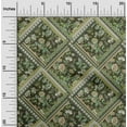 thumbnail image 2 of oneOone Polyester Lycra Olive Green Fabric Florals Dress Material Fabric Print Fabric By The Yard 56 Inch Wide, 2 of 4
