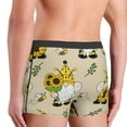 thumbnail image 5 of Haiem Gnomes Bees And Sunflowers Men's Boxer Briefs, Every Day Comfort Stretch Cotton Moisture-Wicking Underwear-XX-Large, 5 of 9