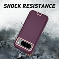thumbnail image 4 of AIR-for Google Pixel 9/9 Pro Case, Protective Heavy Duty 3-Layer Shockproof Hard Cover Tough Rugged Dust/Drop Proof Full Body Durable Anti-Fingerprint with Port Protection, Purple and Pink, 4 of 4