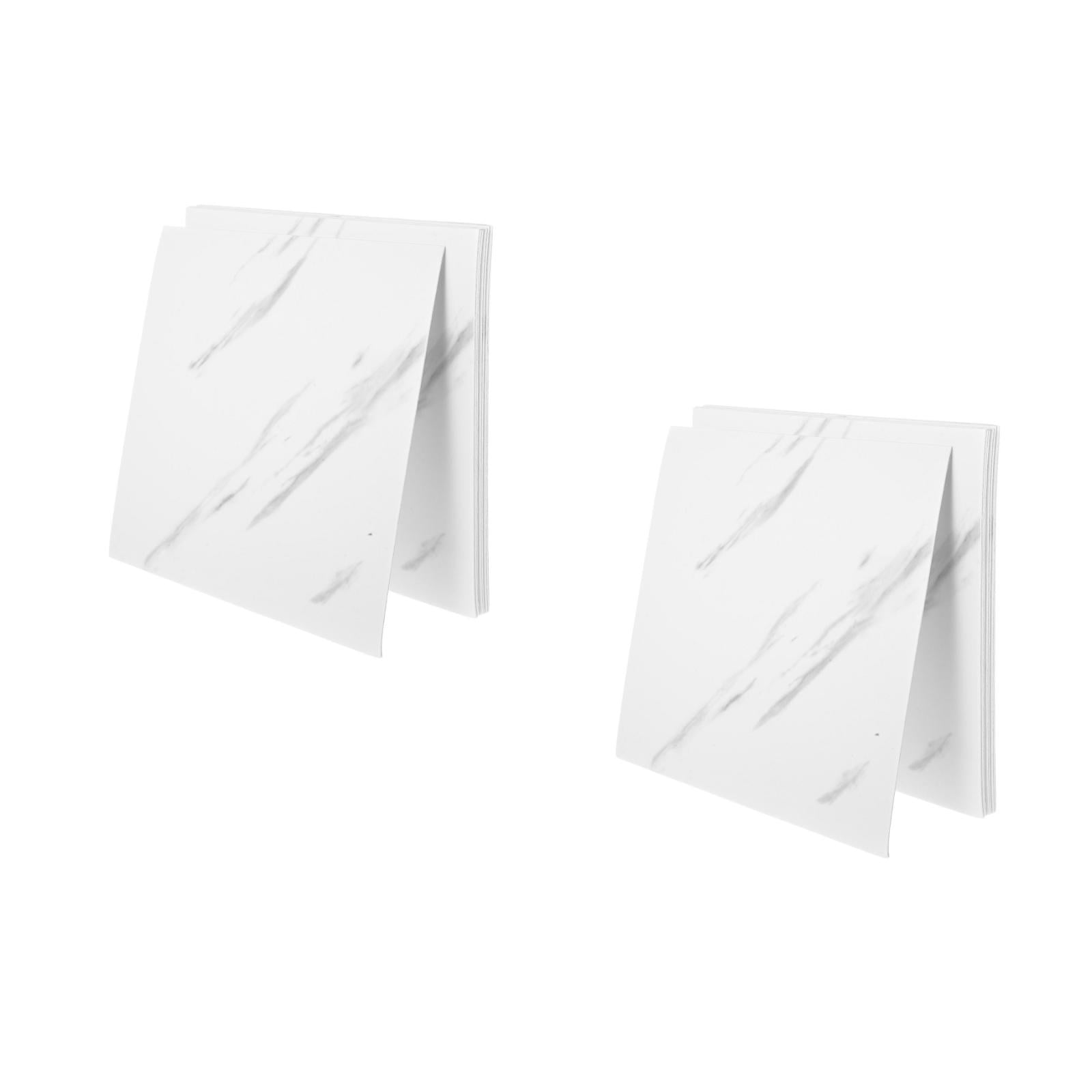 Masteelf 20 pcs  Peel and Stick Marble Tiles for Bathroom and Kitchen Self-Adhesive Wall Covering Easy Installation Backsplash Waterproof and Durable for Living Room Bedroom and More White