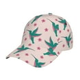 thumbnail image 2 of Baseball Cap, Green Hummingbird Pink Flower Trucker Hats Women Dad Hat For Workouts - Baseball Hat Adjustable Size, 2 of 2