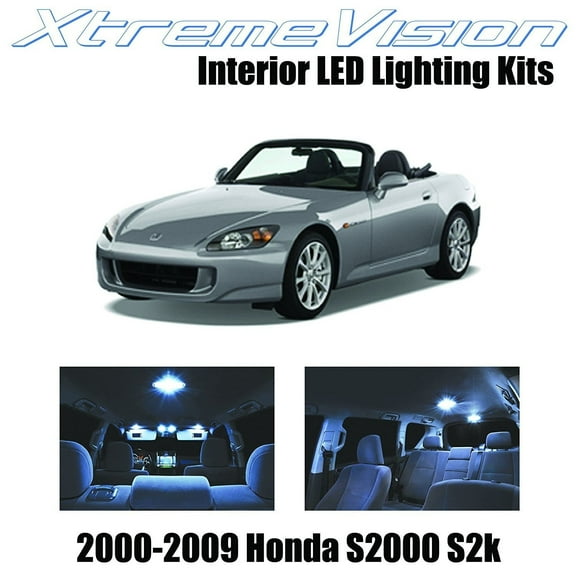 XtremeVision Interior LED for Honda S2000 S2K 2000-2009 4 Pieces Cool White Interior LED Kit   Installation Tool
