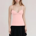 thumbnail image 5 of Hsovts Women Criss Cross V Neck Camisole Tank Top with Built Bra Soft Sleeveless Summer Tops Multiple Colors Casual Daily Shirts Pink 4xL, 5 of 6