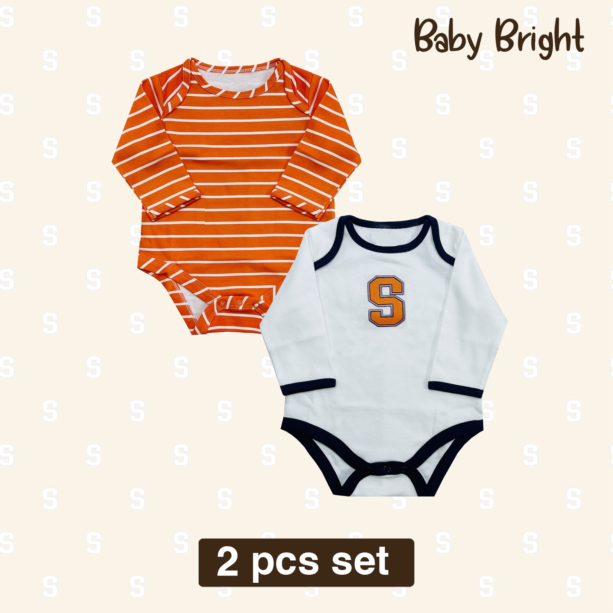 Baby Bright Newborn Baby Boy Clothes Long Sleeve Bodysuit Onesies 2