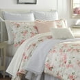 thumbnail image 2 of Laura Ashley Wisteria Velour 3-Piece Full/Queen Comforter Set in Blush, 2 of 11
