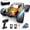 Red and yellow, variant on DEERC Remote Control Car High Speed RC Cars for Kids Adults 1:16 Scale 40 KM/H 4WD Off Road Monster Trucks,2.4GHz All Terrain Toy Trucks with 2 Rechargeable Battery
