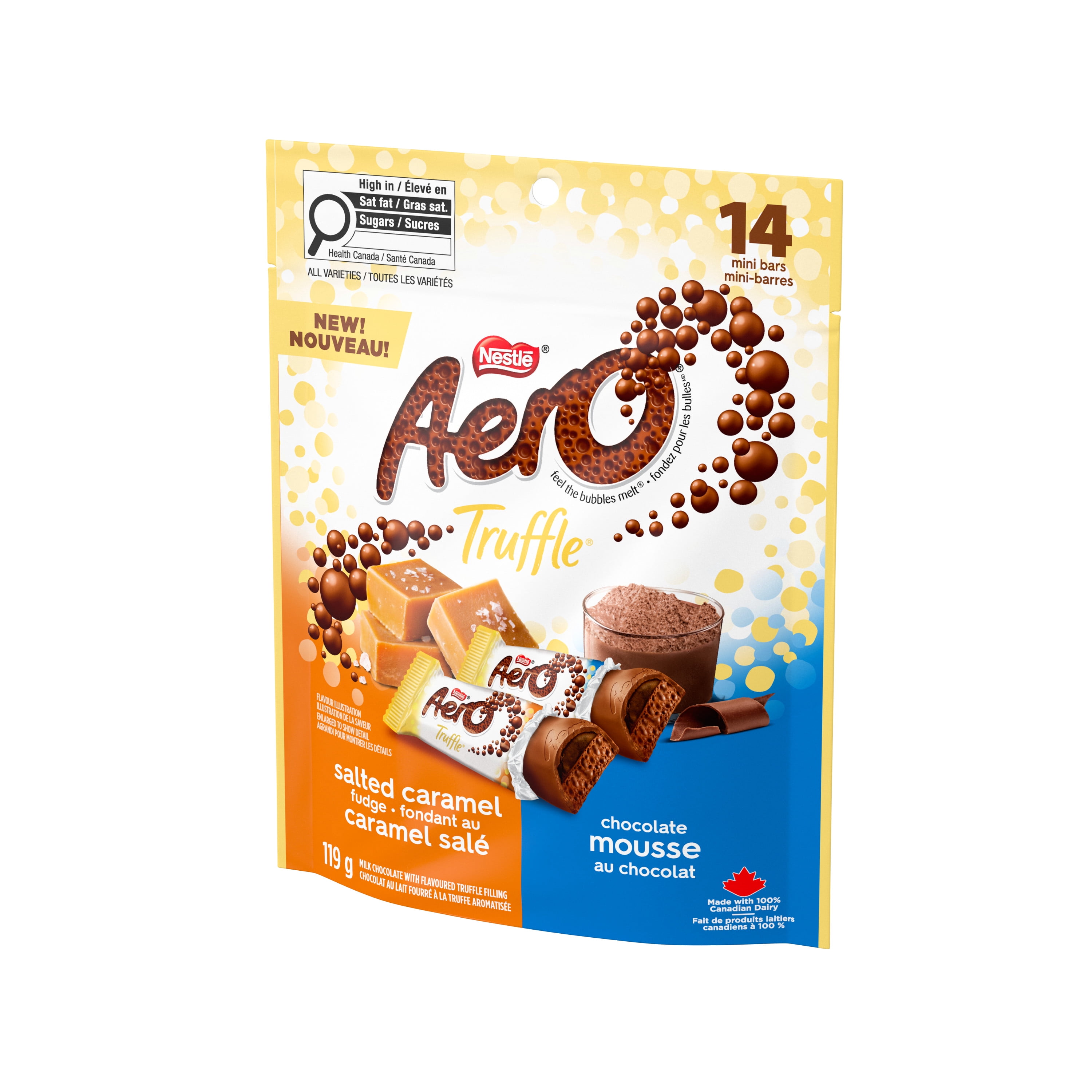 Aero Truffle Assorted Mini Bars, Salted Caramel Fudge & Chocolate Mousse Flavours
