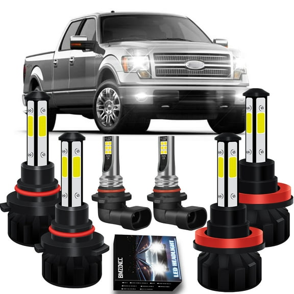 For Ford F-150 2015-2020 Front LED Headlight High/Low Beam Fog Light Bulbs 6000k