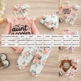 thumbnail image 5 of Baby Girl Clothes 0 3 6 Months Letter My Aunt Is Cooler Than My Dad Print Long Sleeve Ruffle Romper and Floral Pant Headband Sets Cute Baby Girl Winter Clothes, 5 of 7