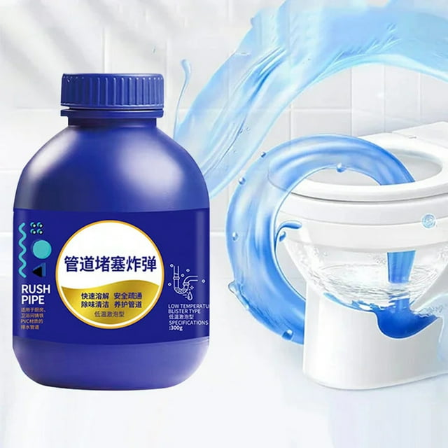 Limpiador de desagües de fregadero, agente de dragado de tuberías, 10 oz desatasca desagües de ducha, desatascador de tuberías para inodoros, bañeras, desagües de ducha o lavabo, desatasca y cabello