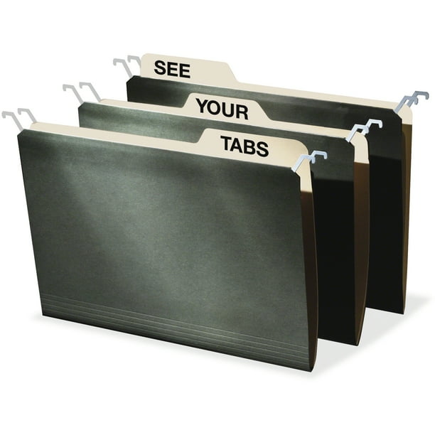 Find It, IDEFT07043, Tab View Hanging File Folders, 20 / Pack, Standard Green