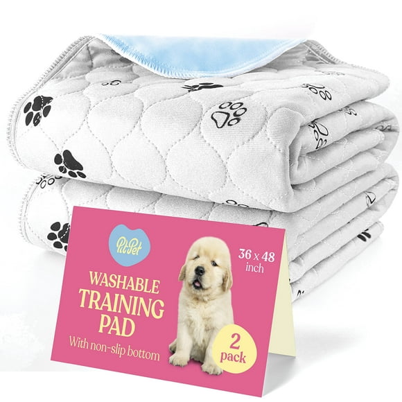 Tapis de Propreté Super Absorbants Lavables pour Chiens - Lot de 2 Tapis de Propreté Réutilisables pour Chiots - 100 % Imperméable Protège contre les Fuites d'Urine Antidérapant Empêche le Glissement et le Rassemblement