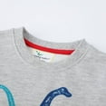 thumbnail image 3 of Boys Sweatshirts Fall Cotton Clothes Gray Dinosaur Crewneck Pullover Size 6 (201), 3 of 5