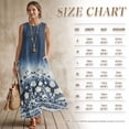 thumbnail image 7 of Xixirimido Boho Floral Geometric Blue Print Maxi Dresses for Women Sleeveless Casual Dresses with Pockets Flowy A-line Long Summer Sun Dress Beach Vacation Wear, Size 3XL, 7 of 7