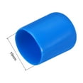thumbnail image 3 of 100pcs 19mm(3/4') Rubber End Caps Cover Vinyl Screw Thread Protector Round Wire Shelf Caps, Light Blue, 3 of 5