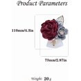 thumbnail image 6 of Rhinestone Rose Flower Brooch Pin for Women Wedding Crystal Pearl Fabric Camellia Flower Brooches Lapel Pins Hairpins Elegant Hairclips Dress Accessories Masquerade Party Jewelry for Bridesmaids, 6 of 11