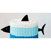 Beach Shark Attack Cake Annihilation Decoration Topper