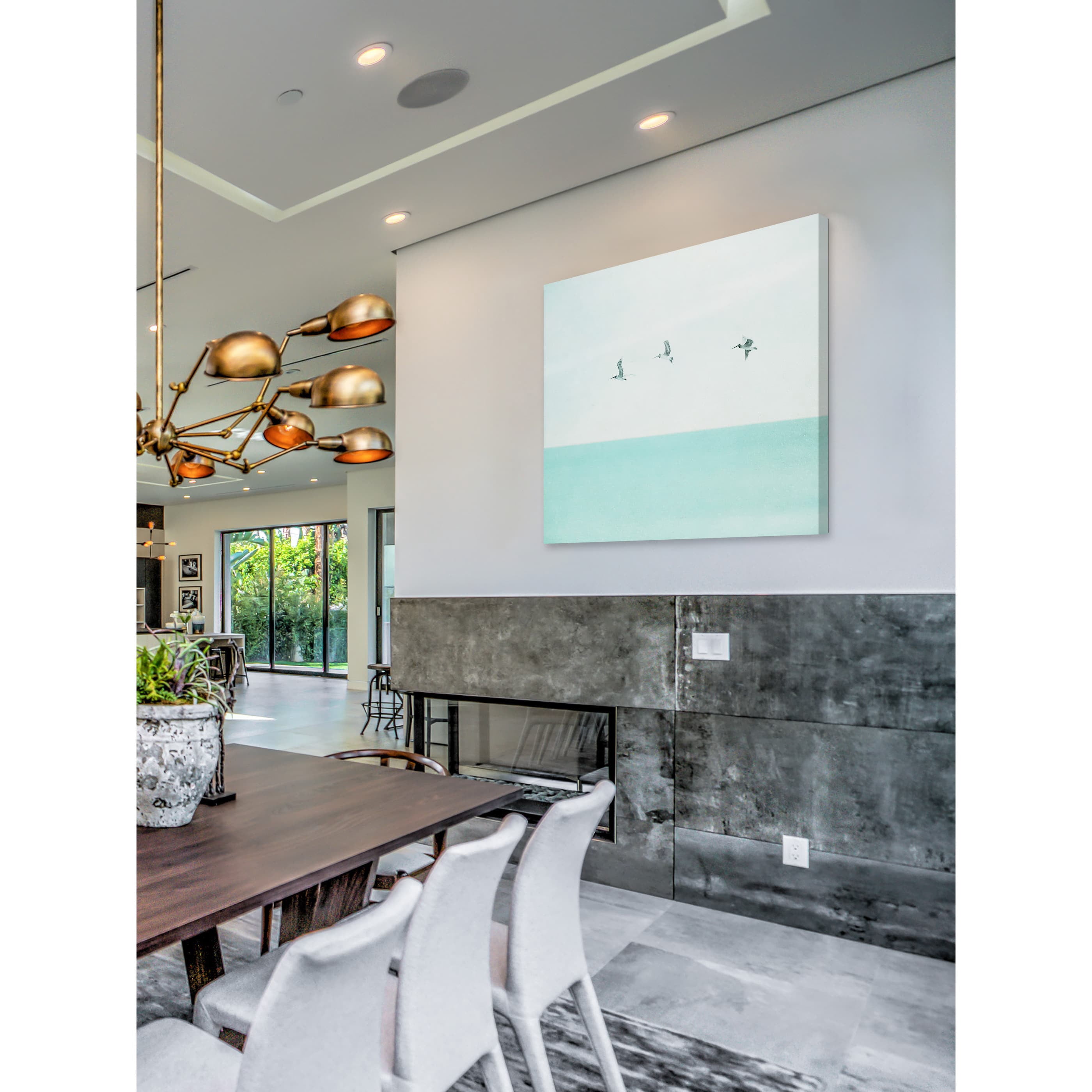 "3 Seagulls" Painting Print on Wrapped Canvas