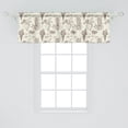 thumbnail image 2 of Ambesonne Fast Food Window Valance, Ice Cream French Fries, 54" X 18", Ivory and Dark Rosewood, 2 of 3