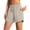 Khaki #40, variant on KDDYLITQ Womens Running Shorts High Waisted Drawstring Shorts Quick Dry Athletic Short Pants Sporty Liner Trouser with Zipper Pockets Khaki M