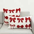 thumbnail image 6 of Cute Bow Decorative Throw Pillow Cover for Sofa Cushion Backrest Bedroom Living Room Decor Soft Plush Accent Pillowcase Home Decoration Accessory, 6 of 6