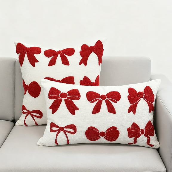 Cute Bowknot Pillow Dusty Pink Cute Bow Decorative Throw Pillows, Aesthetic Home Decor Bow Cushions Butterfly Knot Plush Pillow for Bedroom Couch