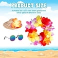 thumbnail image 3 of Summer Porch Goose Outfits for Plastic Goose 23/17'' Lawn Patio Statue Clothes Straw Hat and Hawaiian Lei Costume 23inch Porch Goose Accessories for Luau Party Outdoor Garden Yard Decor (Colorful), 3 of 7