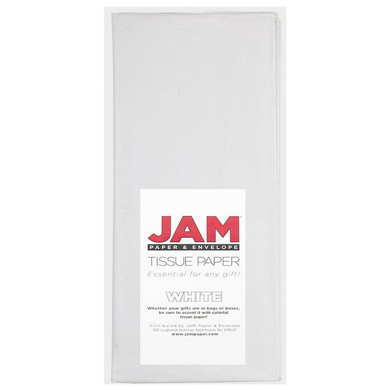 JAM PAPER Tissue Paper White 20 Sheets/Pack (11537395A)