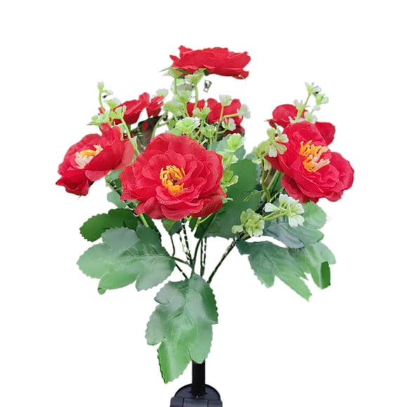 Matsuzay Luces de flores alimentadas por energía Solar, luz de suelo para exteriores, jardín, patio, luz Solar para césped de rosas, luces Iluminación y accesorios rojo
