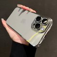 thumbnail image 4 of Luxury New High Quality Plating Clear Case For IPhone 15 14 11 12 13 14 Pro Max 14 15 Plus Phone Cases Shockproof TPU Back Cover, 4 of 5