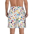 thumbnail image 3 of Kdxio Colorful Spots Pattern Mens Casual Shorts - Drawstring Summer Beach Sports Shorts for Men, 3 of 9