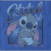 Men's Lilo & Stitch Distressed Poster Stitch Graphic Tee Royal Blue 2X Large