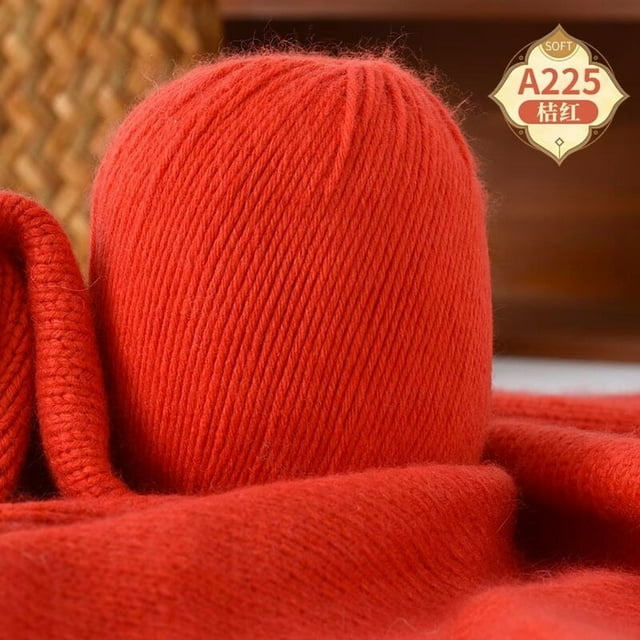 XmhyTop-A Hilo de lana de lujo de 100 g, hilo suave para tejer a crochet, ideal para hacer suéteres, gorros y bufandas, C25